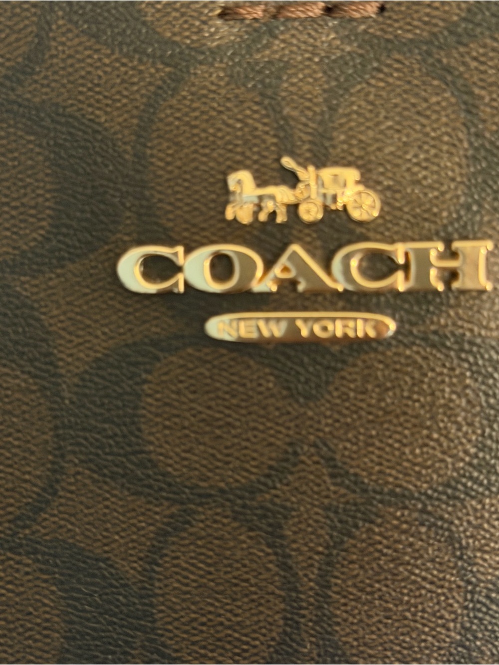 Coach Mollie Tote with Black Trim and Gold Hardware - Picture 7 of 11